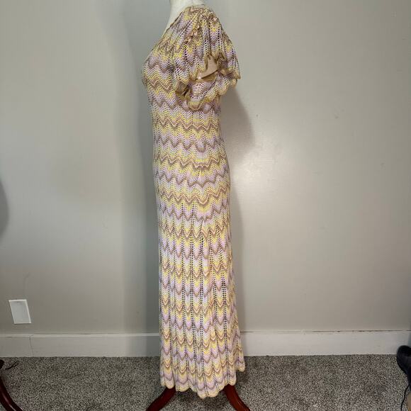 DEREK LAM 10 CROSBY X RTR Women's Crochet Knit Dress Size M - Picture 7 of 14